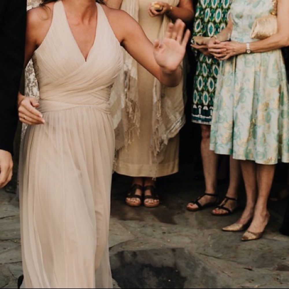 Beautiful silk and tool anthro bridesmaids dress!!